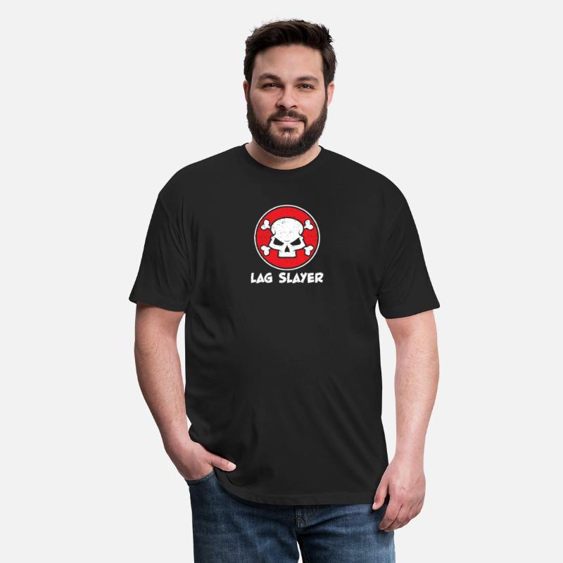 Lag Slayer Skull Gamer Logo Tee