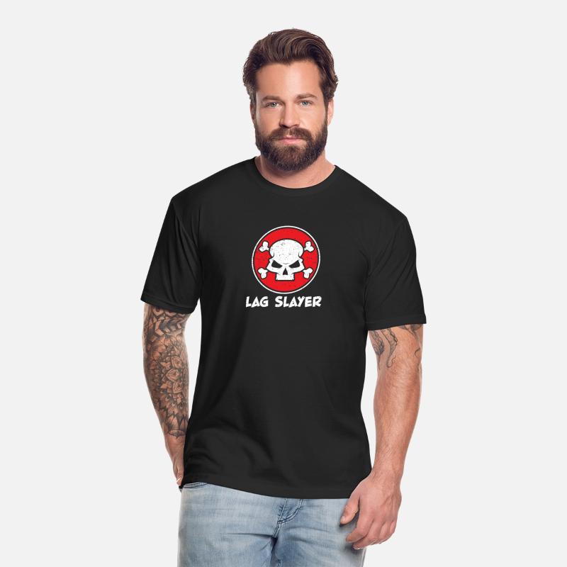 Lag Slayer Skull Gamer Logo Tee
