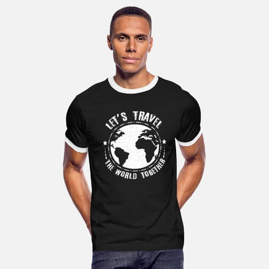 Let's travel the world together, couple traveling