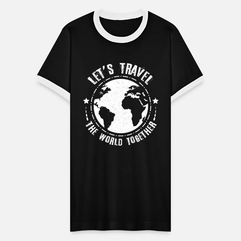 Let's travel the world together, couple traveling