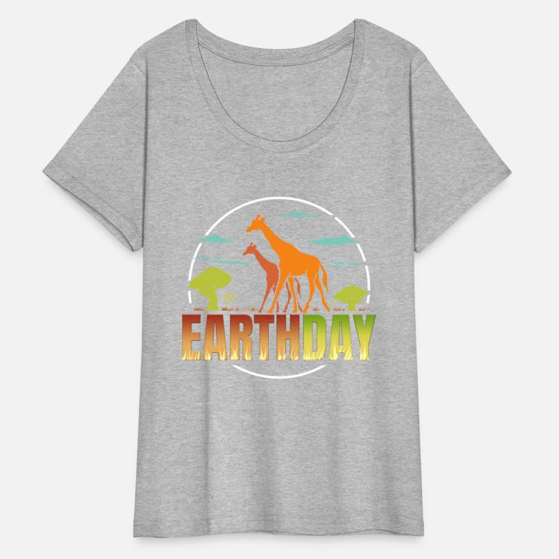 Logo Africa Giraffes In Savannah For Earth Day