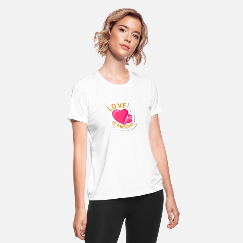 Love is awesome heart cute design