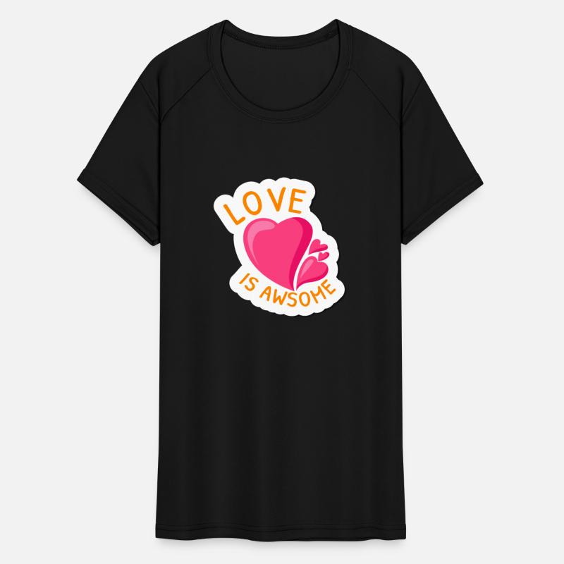 Love is awesome heart cute design