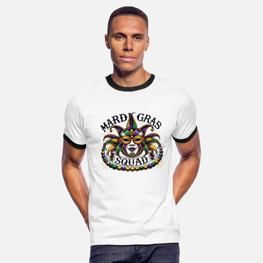 Mardi Gras Squad Mask Beads Festival Spirit