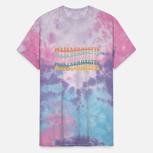 Massachusetts State Bay Stater Pride Groovy Retro