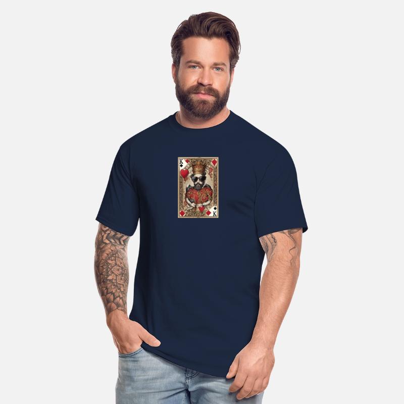 Mens King of Hearts T Shirt Cool Tee for Guys