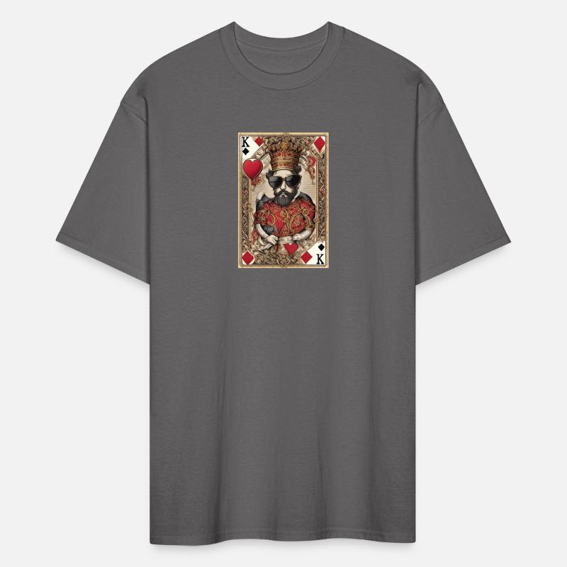 Mens King of Hearts T Shirt Cool Tee for Guys