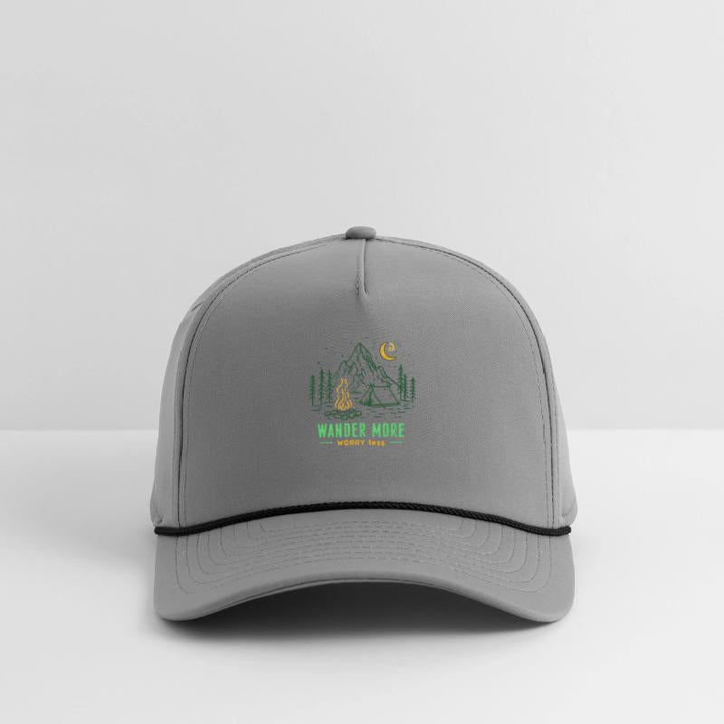 Minimalist Camping Scene Illustration With Hand