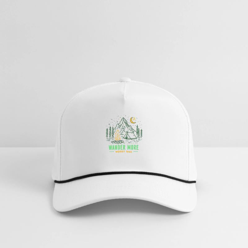 Minimalist Camping Scene Illustration With Hand