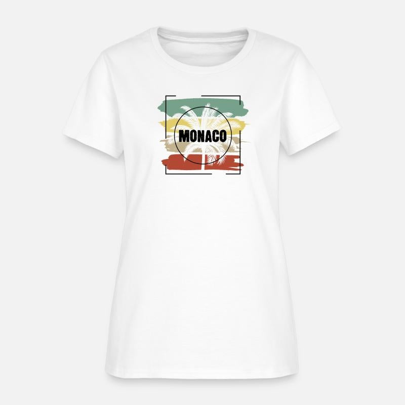 Monaco Palm Tree Retro Artistic