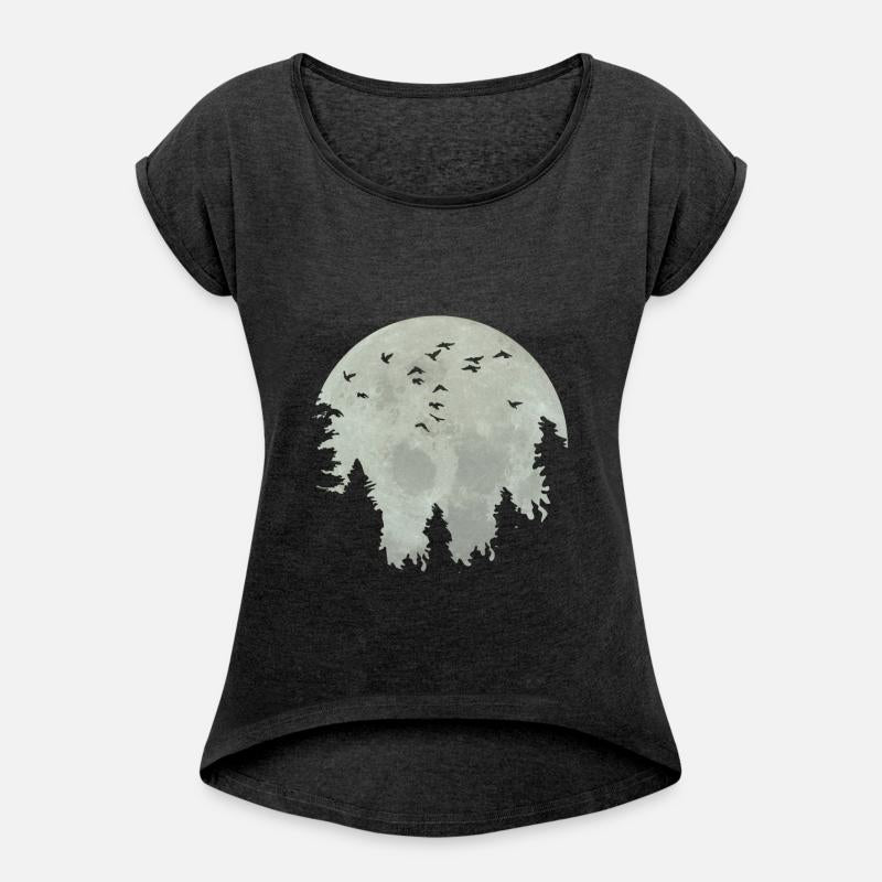 Moon, Forest, Birds, Moonlight, Full Moon, Tree