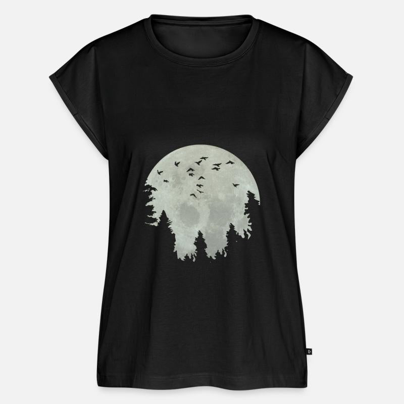 Moon, Forest, Birds, Moonlight, Full Moon, Tree