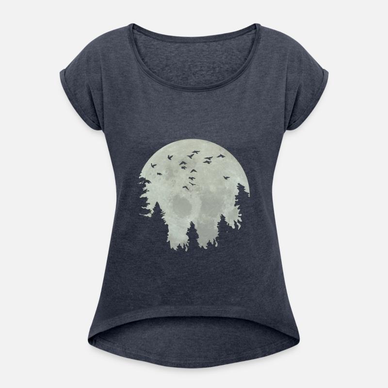 Moon, Forest, Birds, Moonlight, Full Moon, Tree