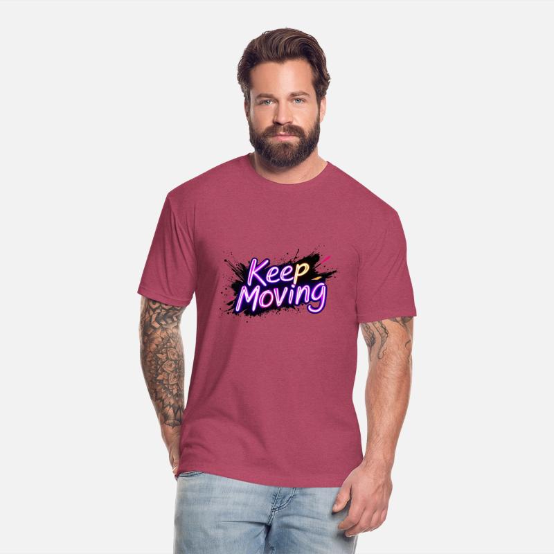 Motivational Keep Moving Neon Design