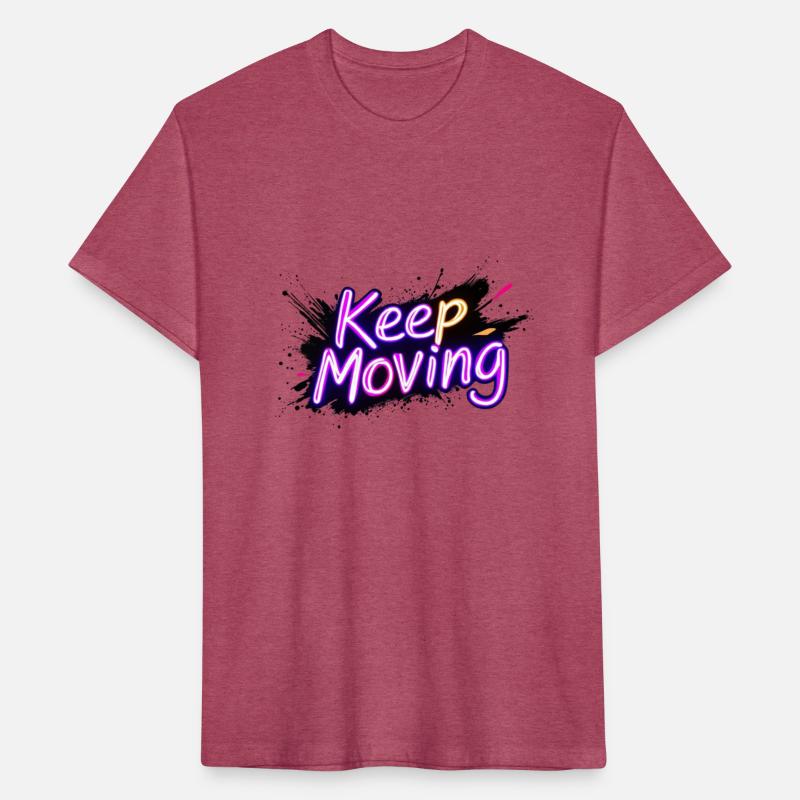 Motivational Keep Moving Neon Design