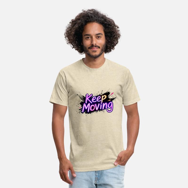Motivational Keep Moving Neon Design