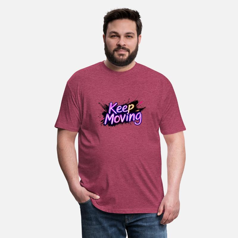 Motivational Keep Moving Neon Design