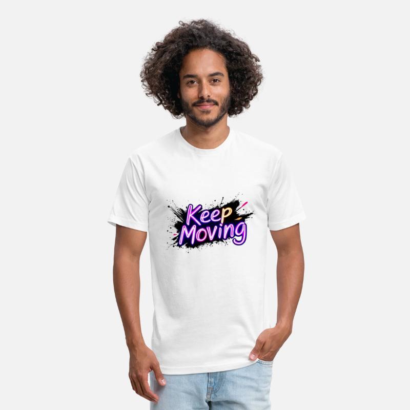Motivational Keep Moving Neon Design