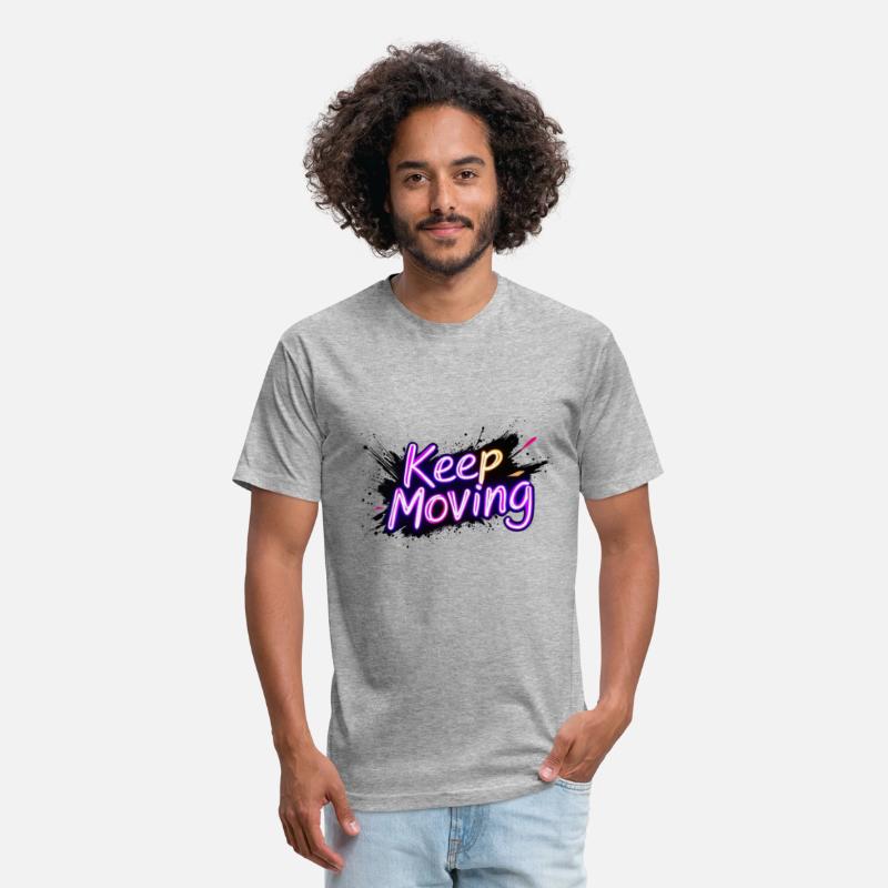 Motivational Keep Moving Neon Design