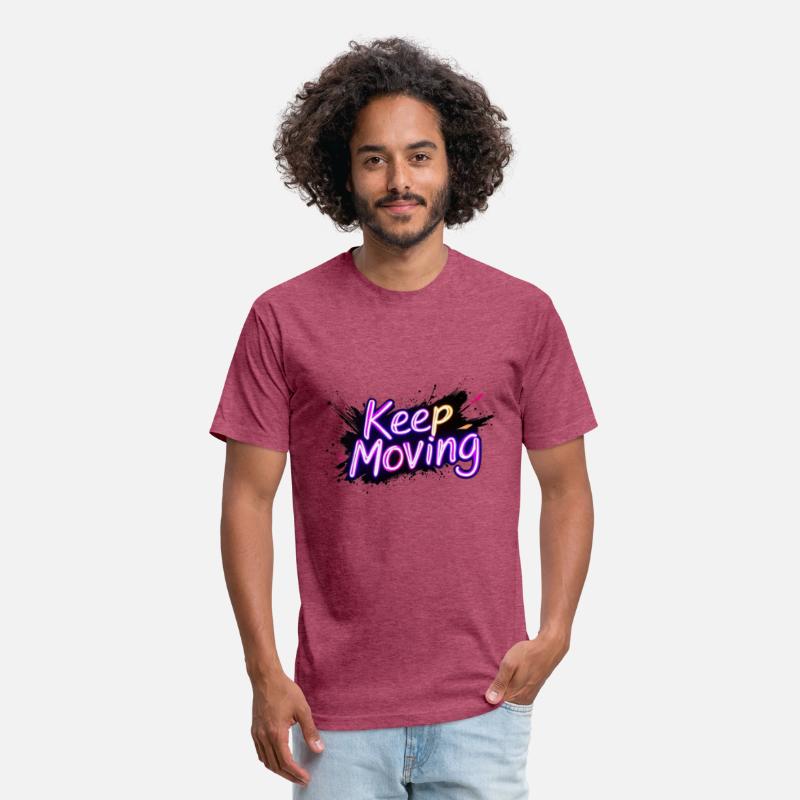 Motivational Keep Moving Neon Design