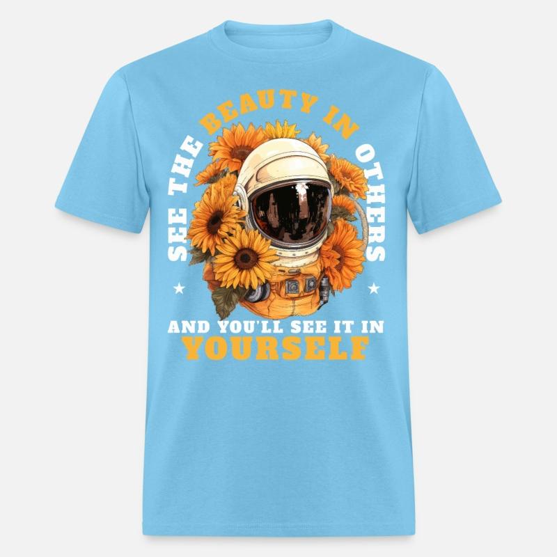 Motivational Optimism Quote Floral Astronaut Aesth