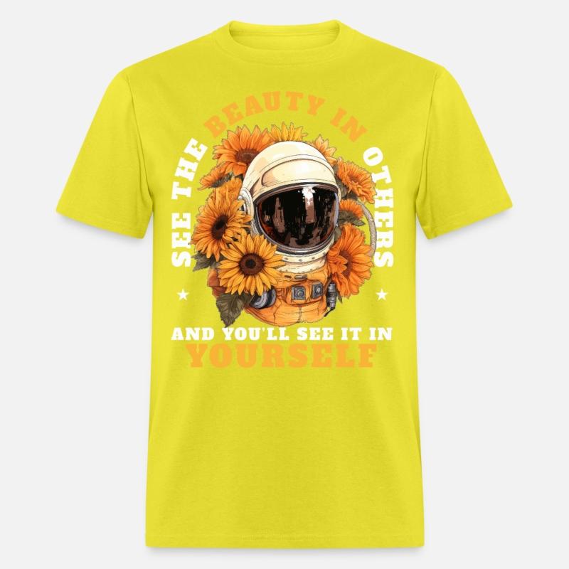 Motivational Optimism Quote Floral Astronaut Aesth