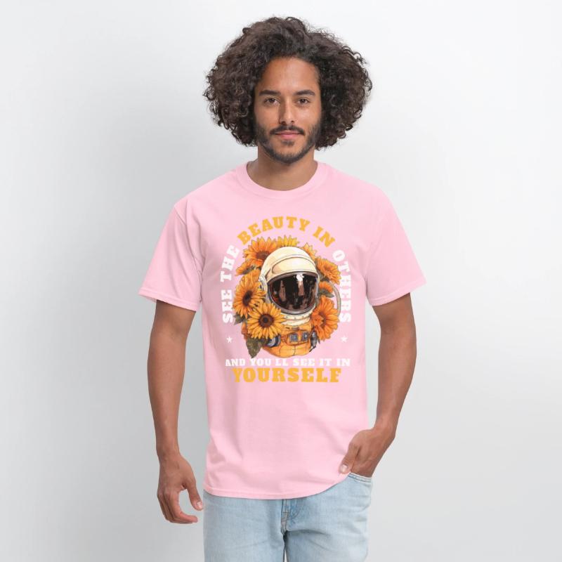 Motivational Optimism Quote Floral Astronaut Aesth