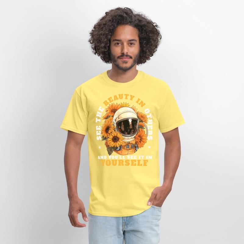 Motivational Optimism Quote Floral Astronaut Aesth