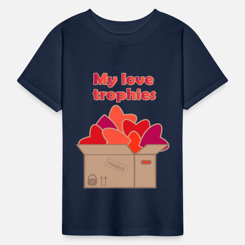 My love trophies in box full of hearts