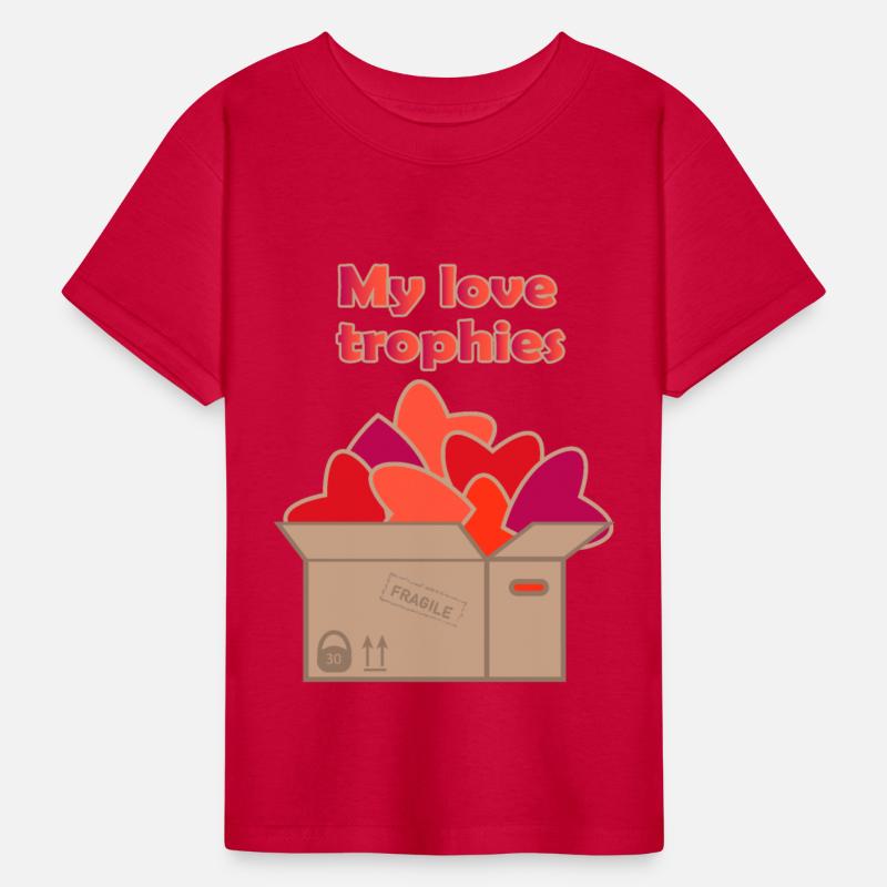 My love trophies in box full of hearts