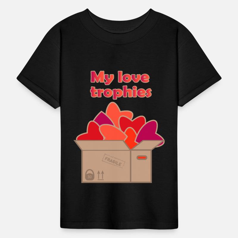 My love trophies in box full of hearts