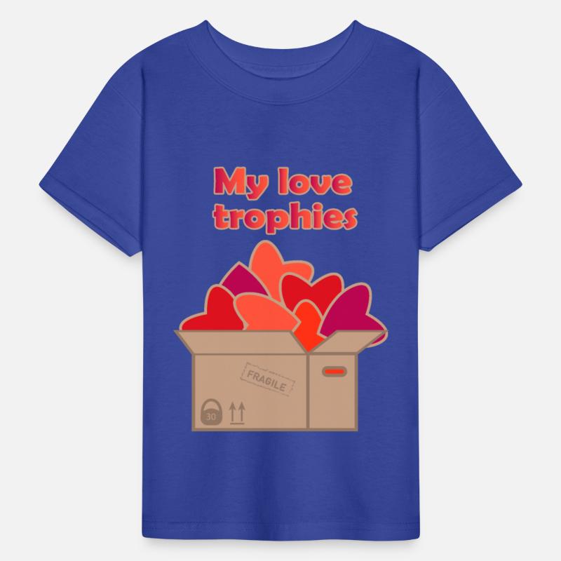 My love trophies in box full of hearts