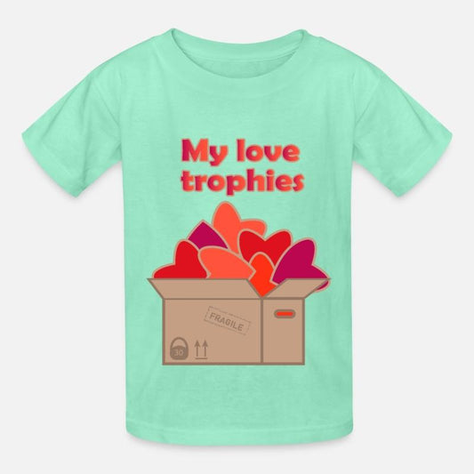 My love trophies in box full of hearts