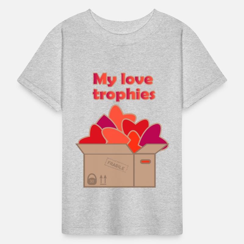 My love trophies in box full of hearts