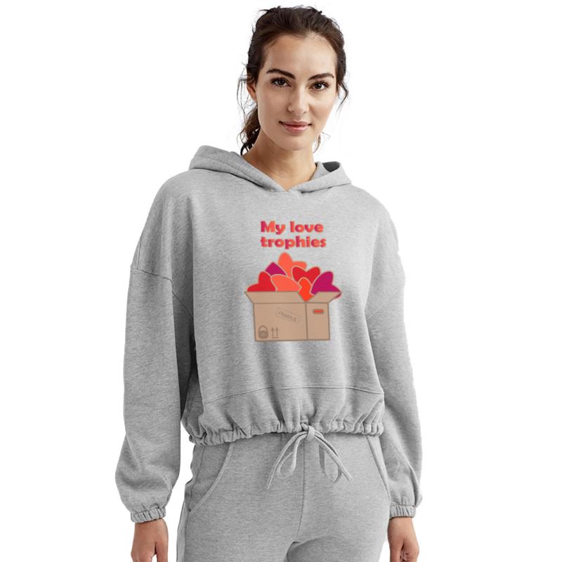 My love trophies in box full of hearts