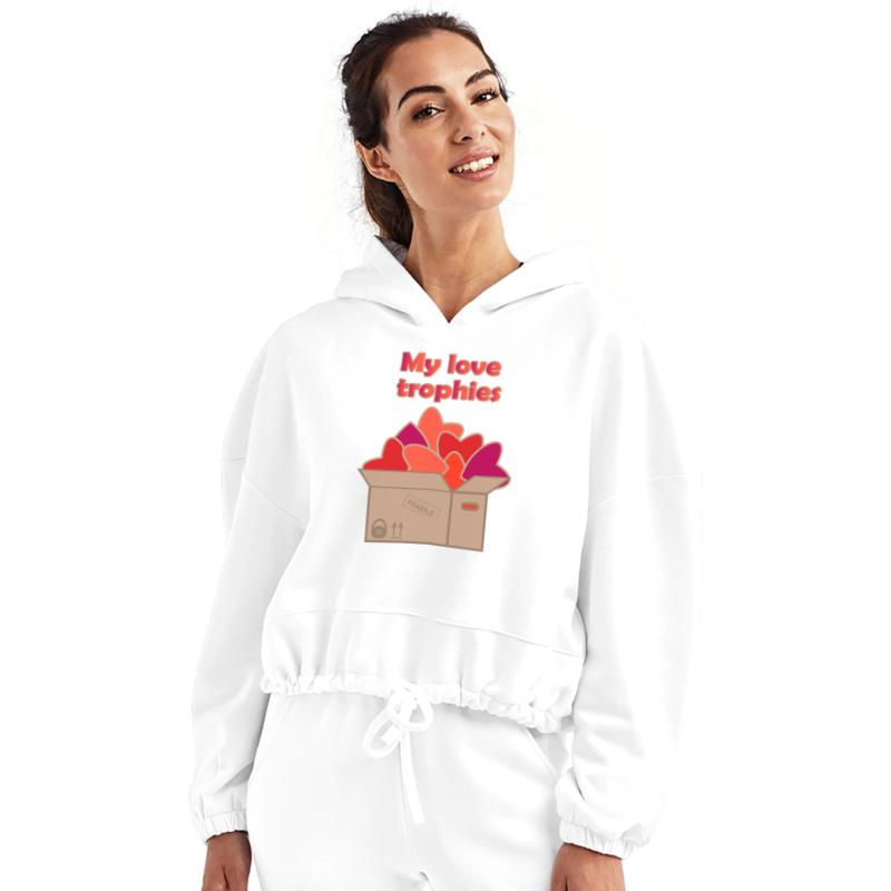 My love trophies in box full of hearts