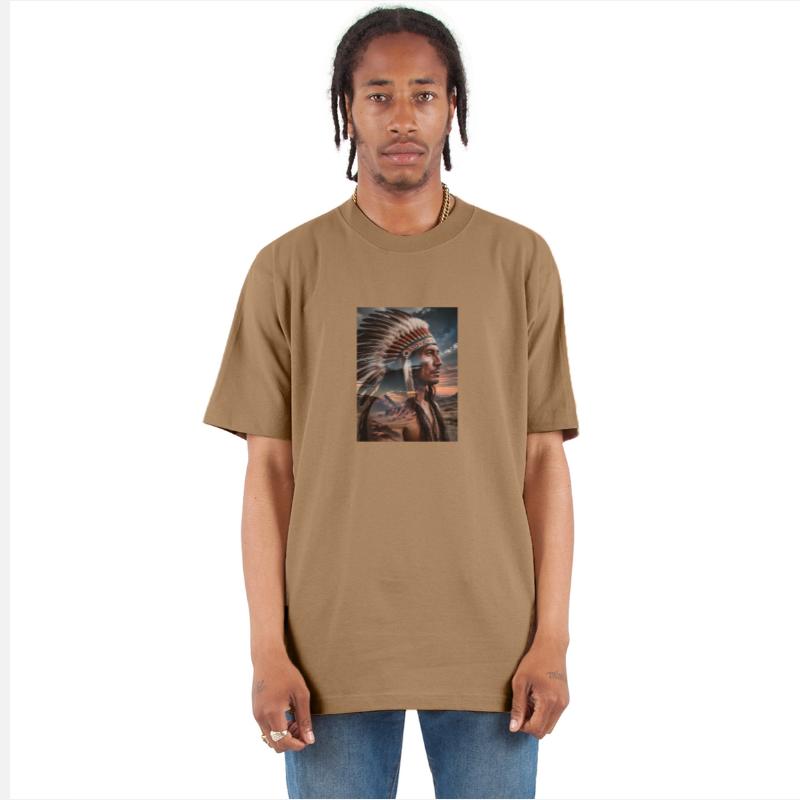 Native American Chief Double Exposure Poster.