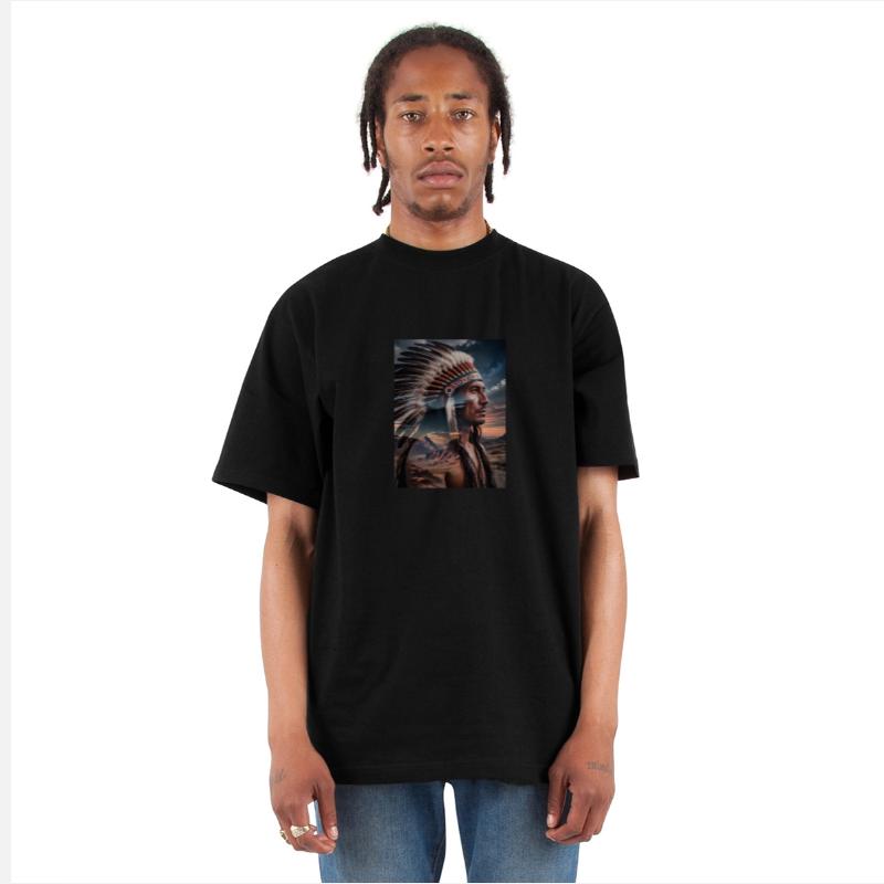 Native American Chief Double Exposure Poster.