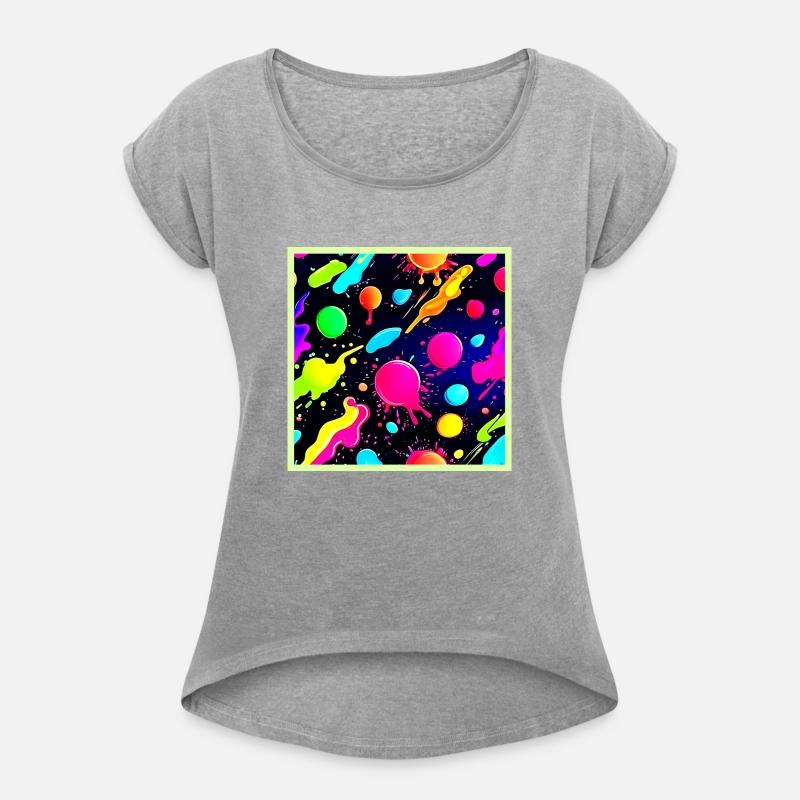 Neon Paint Splatter Design