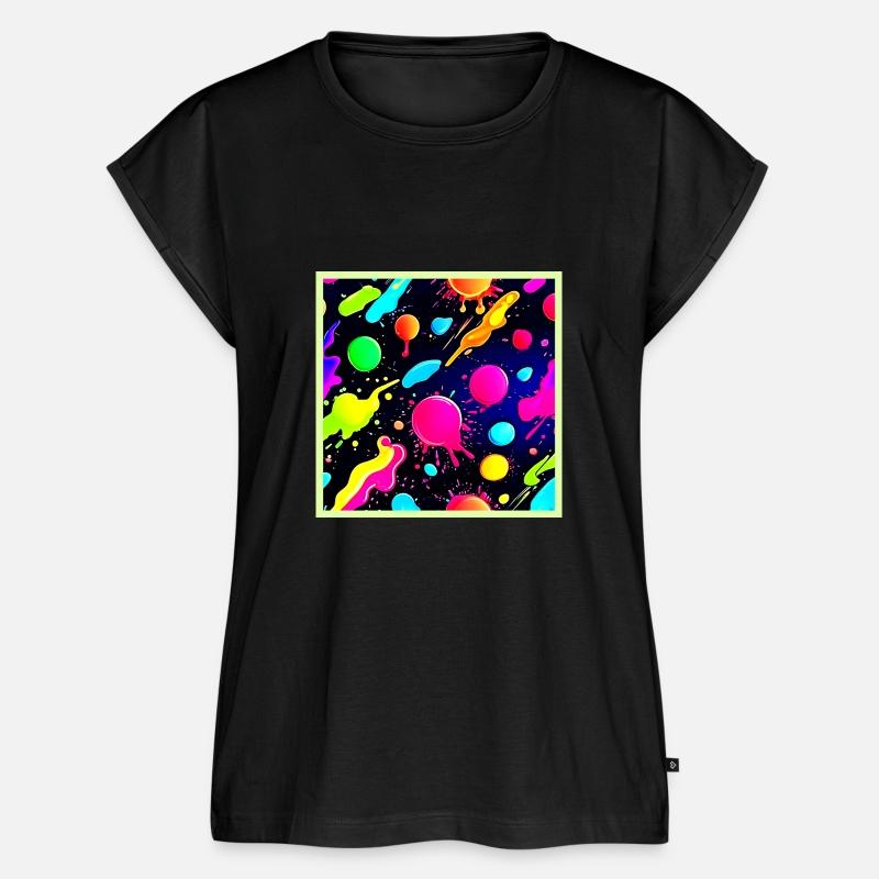 Neon Paint Splatter Design