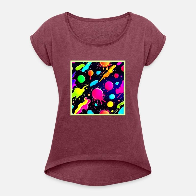 Neon Paint Splatter Design