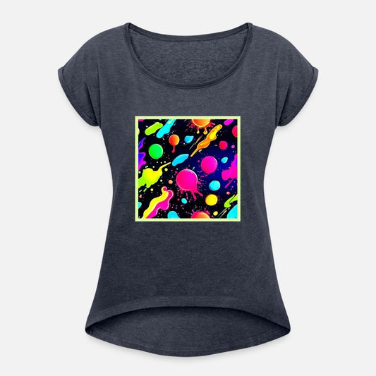 Neon Paint Splatter Design