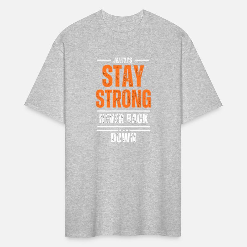 NEVER BACK DOWN – Bold Motivational Youth T-Shirt