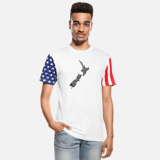 New Zealand Map Stylised Pattern