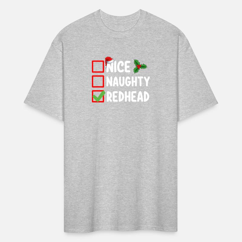 Nice Naughty Redhead Family Matching Christmas Lis