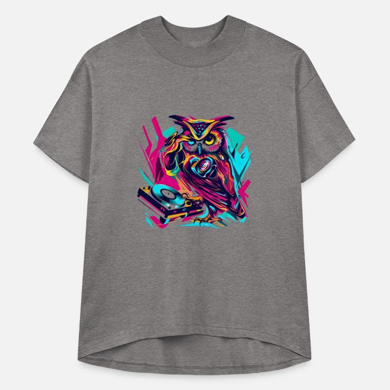 Nocturnal Beats: DJ Owl in 80s Pop Art Style