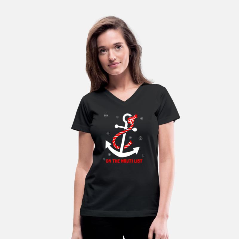 On The Nauti Naughty List Pun Nautical Anchor