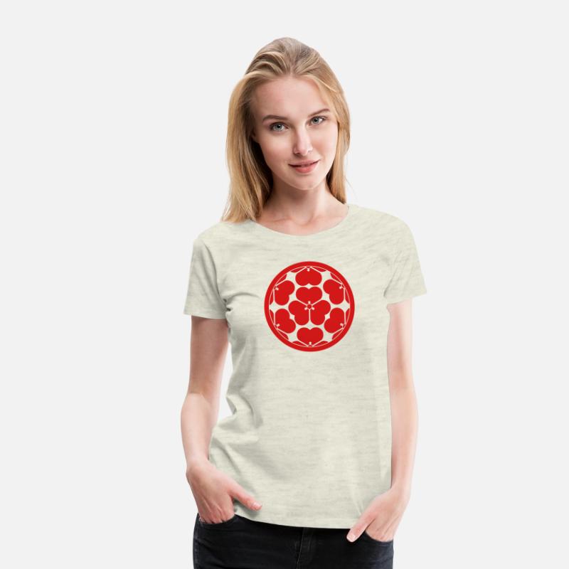 Oriental Red Chosokabe Mon Japanese samurai clan