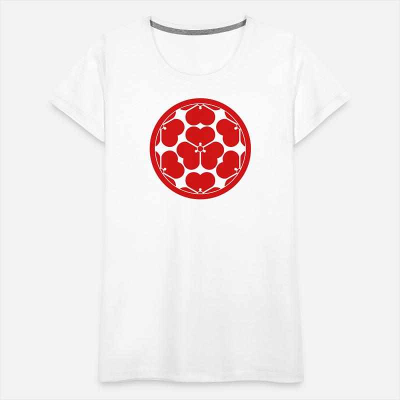 Oriental Red Chosokabe Mon Japanese samurai clan