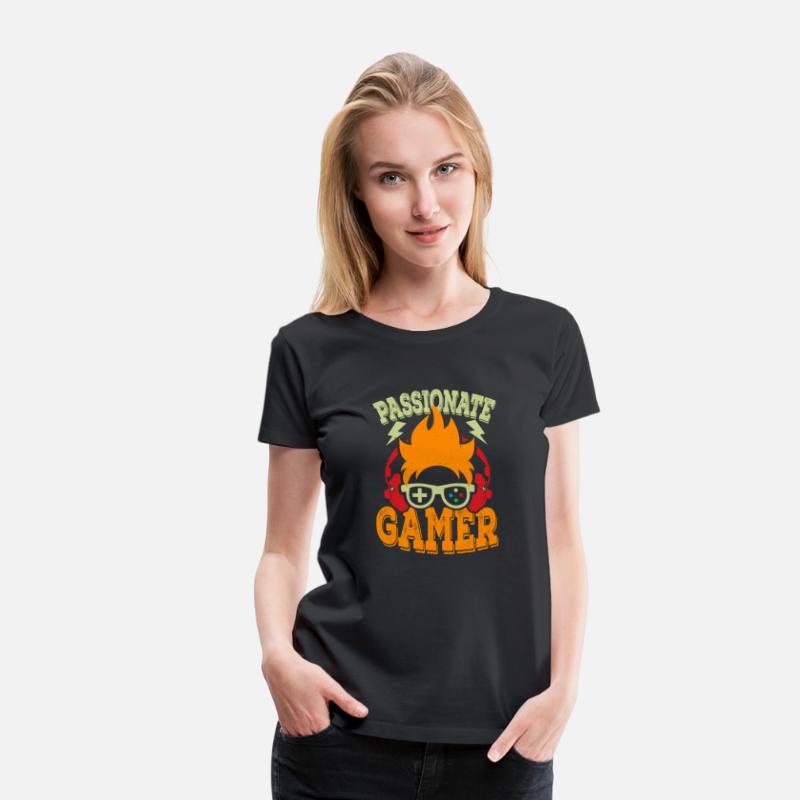 PASSIONATE GAMER GAMING KIDS TEENS MEN WOMEN FUNNY
